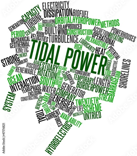 Word cloud for Tidal power
