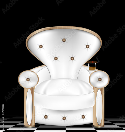white armchair