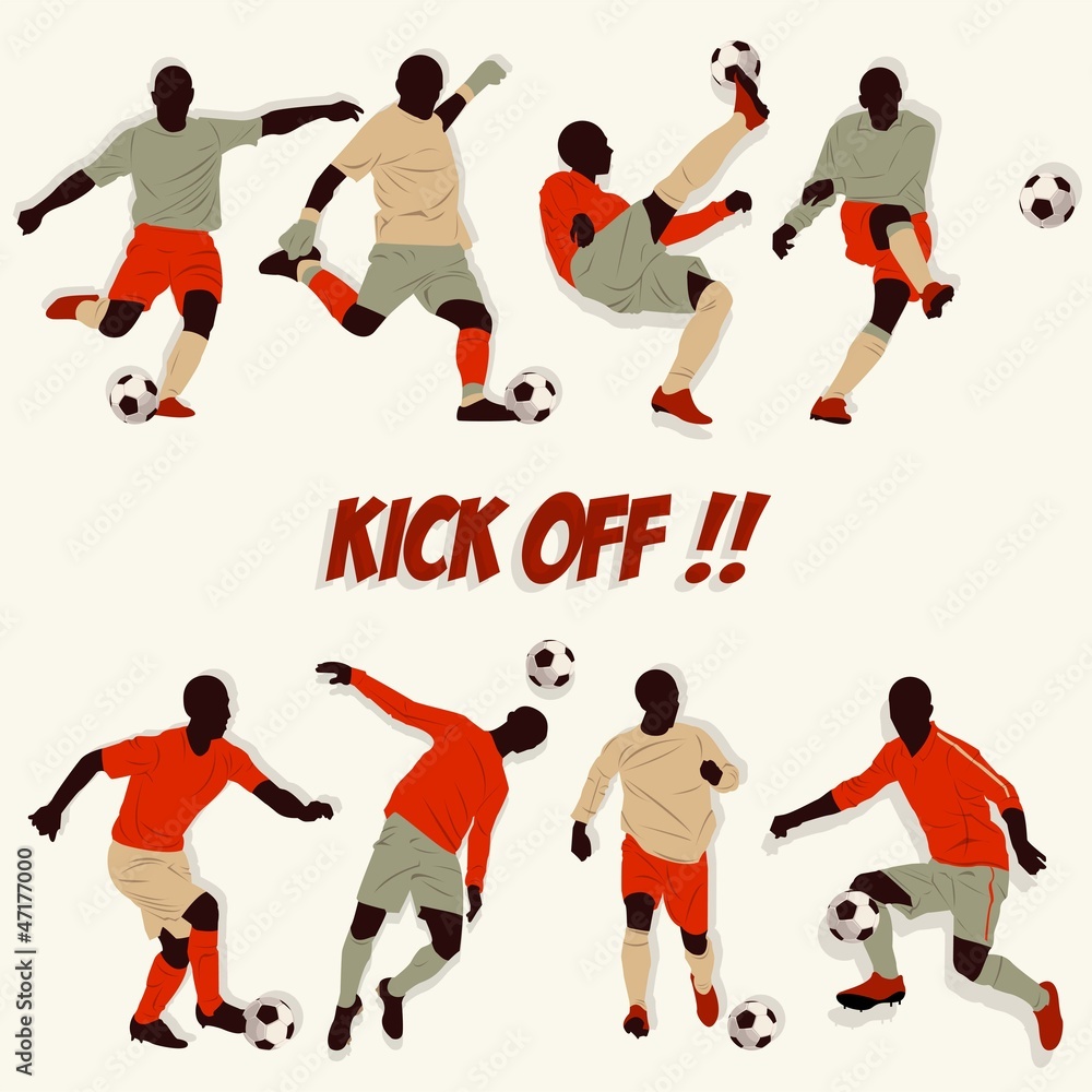 soccer kick off cartoon