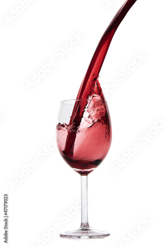 pouring red wine