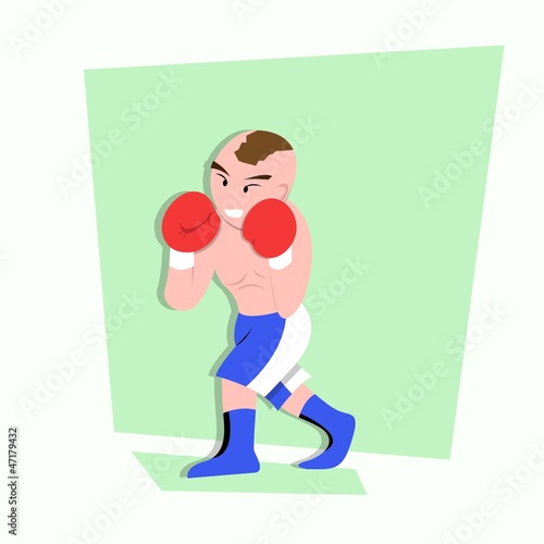 boxing sport cartoon