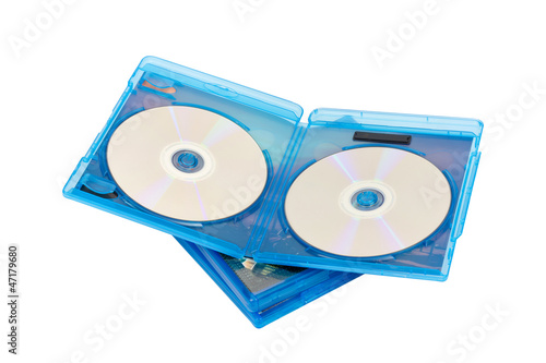 dvd disk in blue boxes