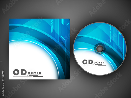 Stylized CD Cover design template. EPS 10.