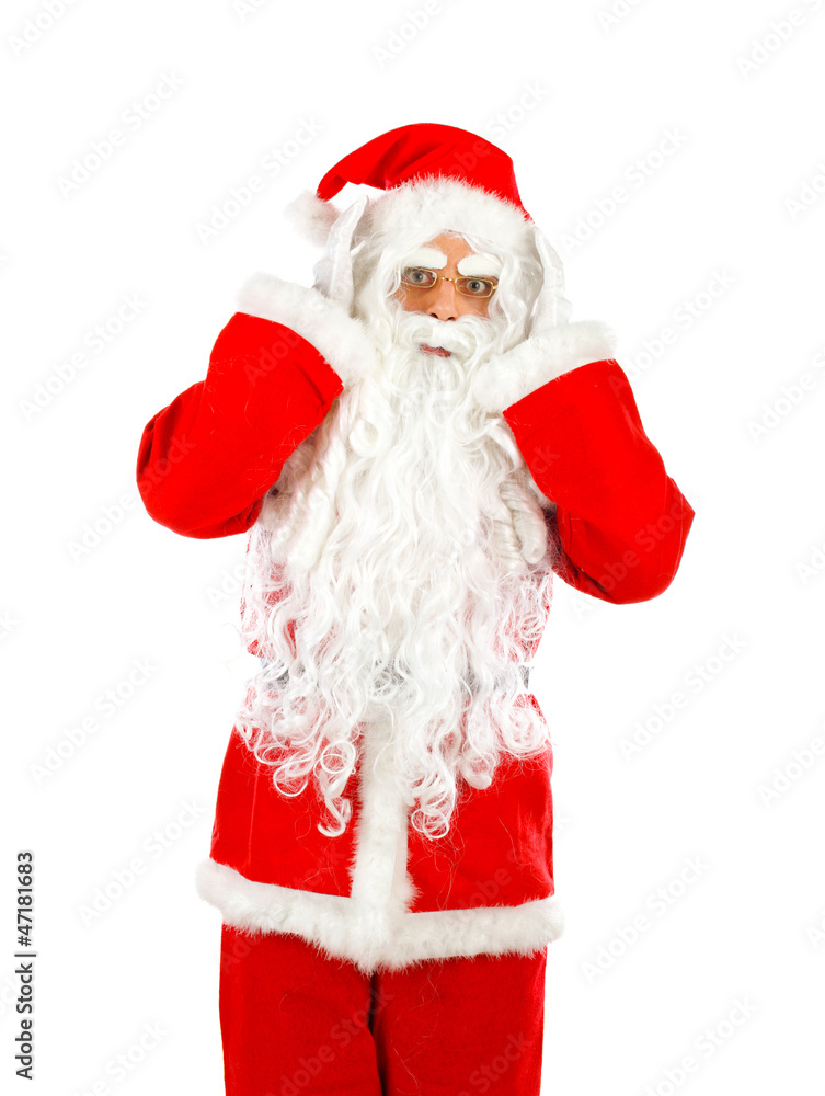 Isolated Santa Claus on white background