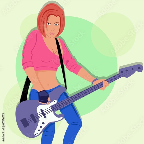 Female Bass player