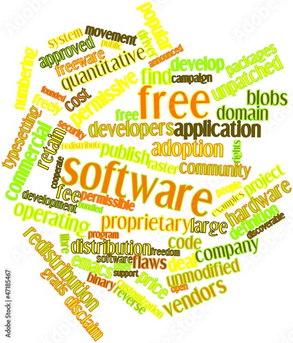 Word cloud for Free software photo