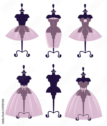 vector collection of wedding dresses