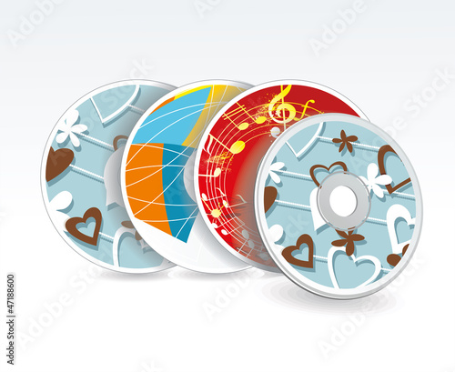 Set of vector cd cover design template design.