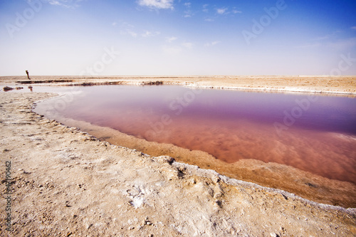 Chott el Djerid - salt lake in Tunisia
