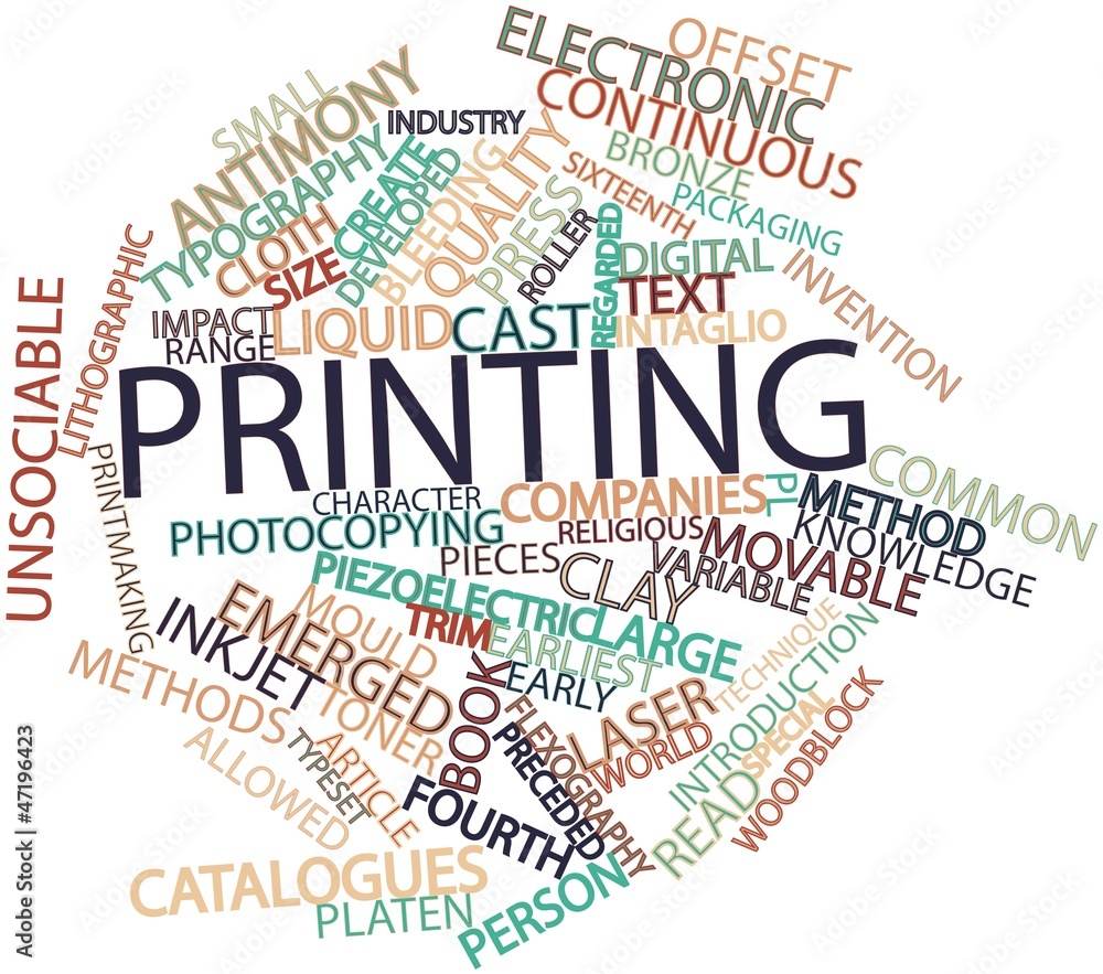 Fototapeta premium Word cloud for Printing