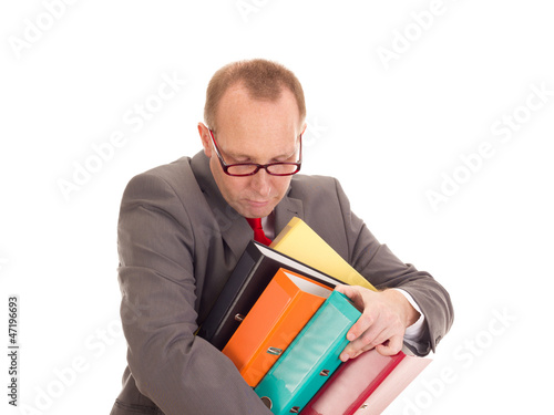 Businessman with ring binder