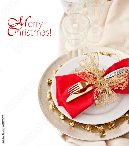 Christmas Place Setting with Bells