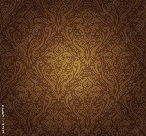 dark brown vintage wallpaper design © elvil