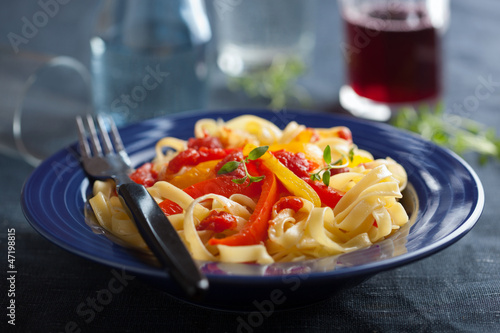 tagliatelle peperonata photo