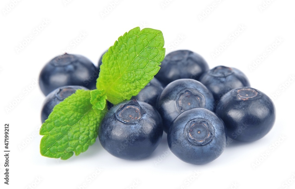 Blueberries with mint Blueberries with mint