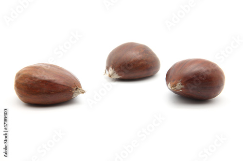 Wallpaper Mural Chestnuts isolated on white background Torontodigital.ca