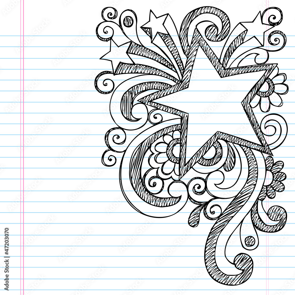Star Frame Border Sketchy Back to School Doodles Star Frame Border Sketchy Back to School Doodles