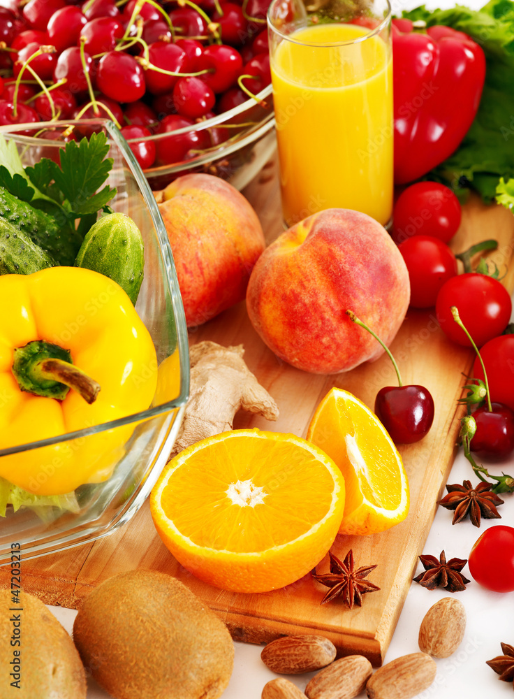 Fresh vegetable on wooden boards. Fresh vegetable on wooden boards.