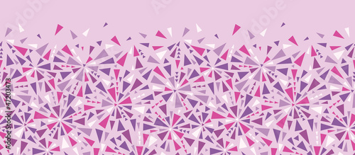 Vector Abstract colorful triangles texture horizontal seamless