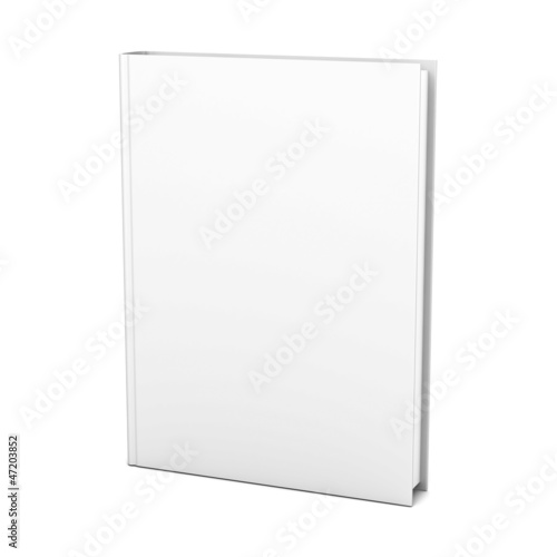 Blank book isolated on white background