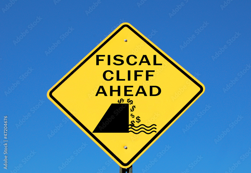 Fiscal cliff sign