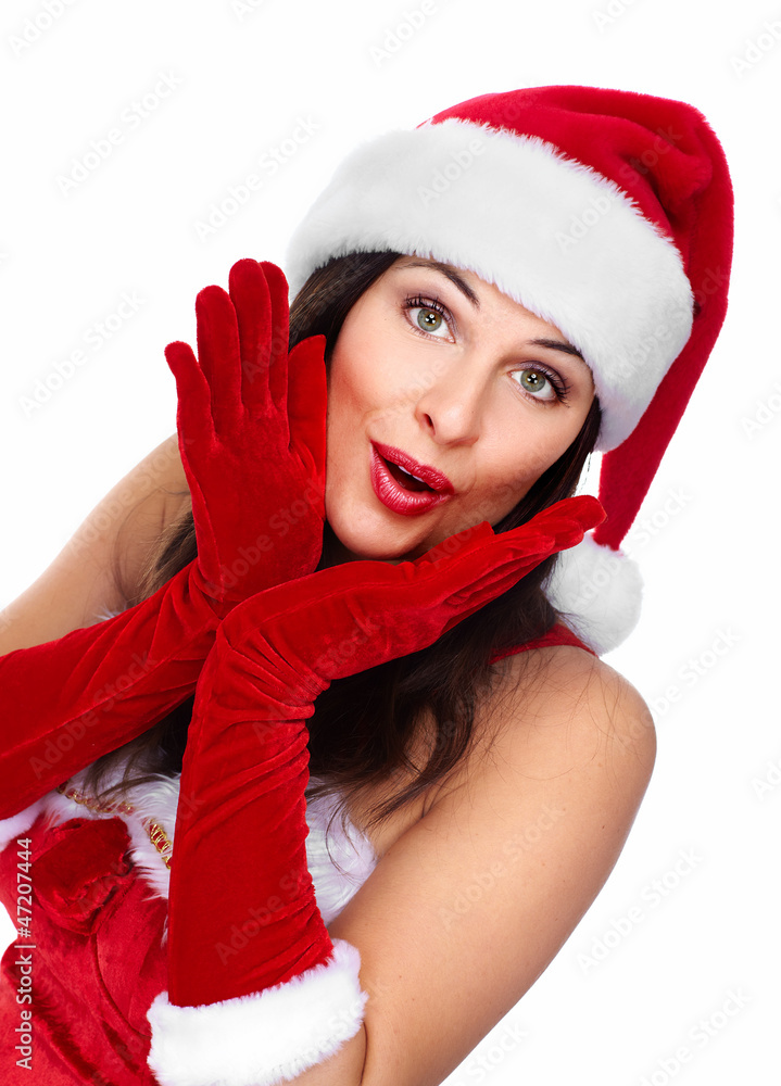 Happy young christmas girl. Happy young christmas girl.