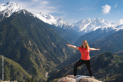 Triangle Pose from Hatha yoga asanas