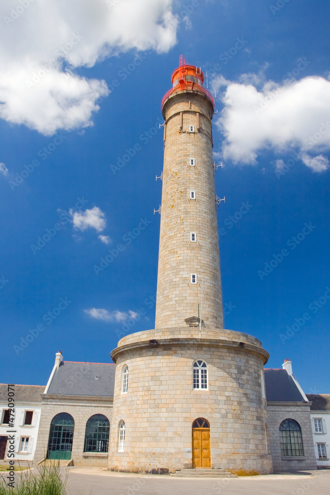 Grand Lighthouse with tourists.