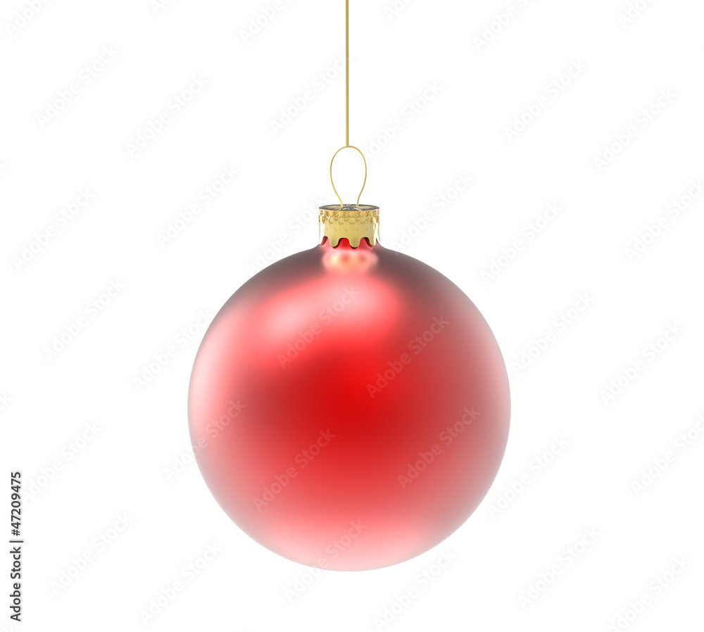 Red Christmas ornament or bauble Red Christmas ornament or bauble