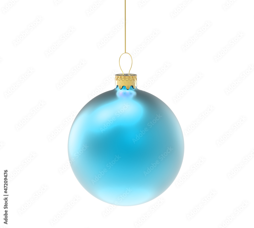 Blue christmas ornament or bauble Blue christmas ornament or bauble