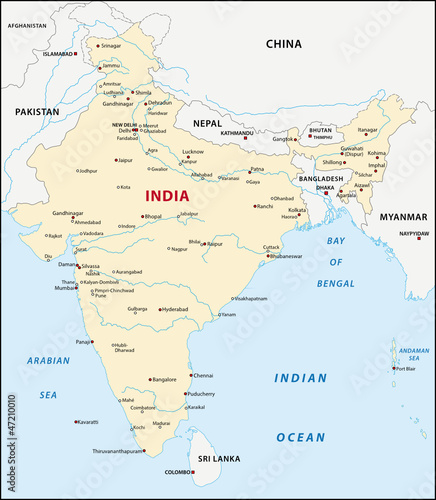 Indien, Karte