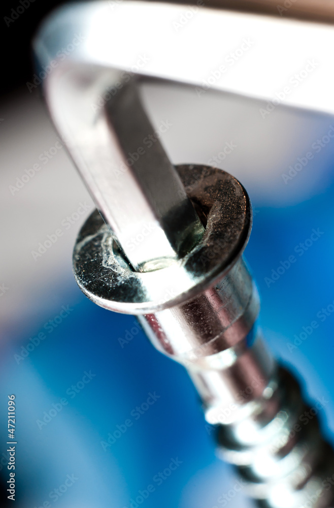 Chrome cap head with allen wrench Chrome cap head with allen wrench