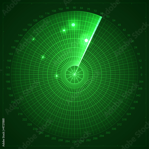 Green radar screen