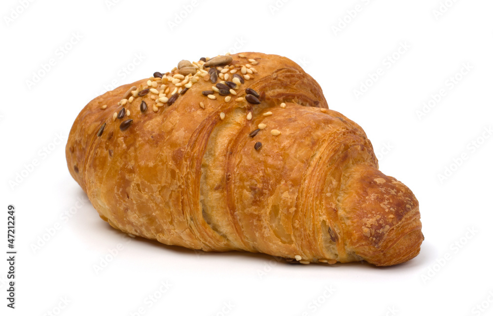 Croissant isolated on the white background Croissant isolated on the white background
