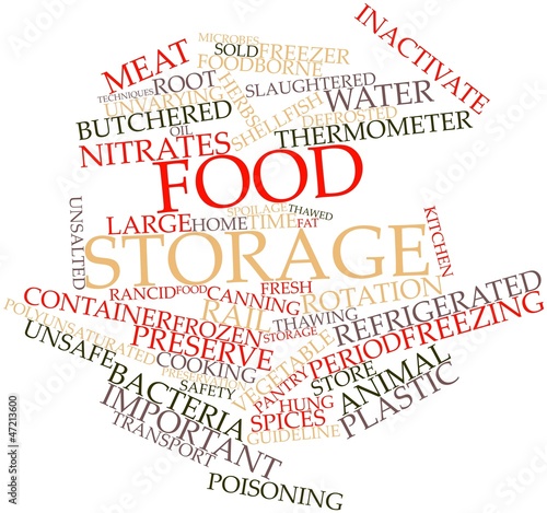 Canvas-taulu Word cloud for Food storage