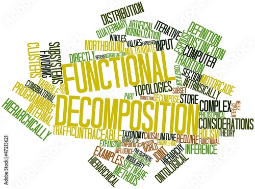 Word cloud for Functional decomposition photo