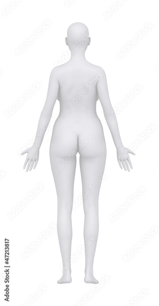 Pregnant woman in anatomical position with clipping path