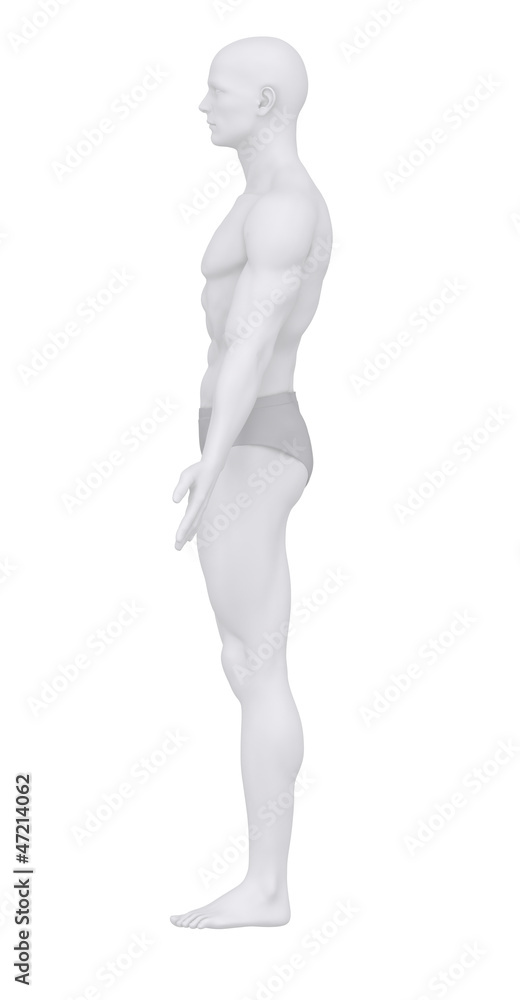 Man in slips in anatomical position with clipping path Man in slips in anatomical position with clipping path