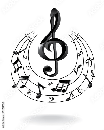 Background with Music Note.
