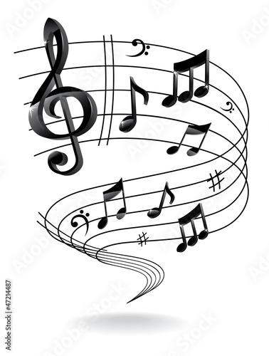 Background with Music Note.