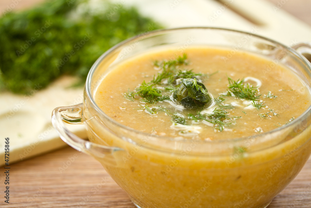 puree soup with Brussels sprouts puree soup with Brussels sprouts