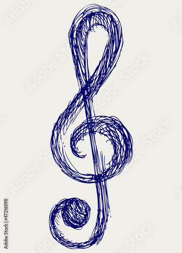 Vector musical notes. Doodle style