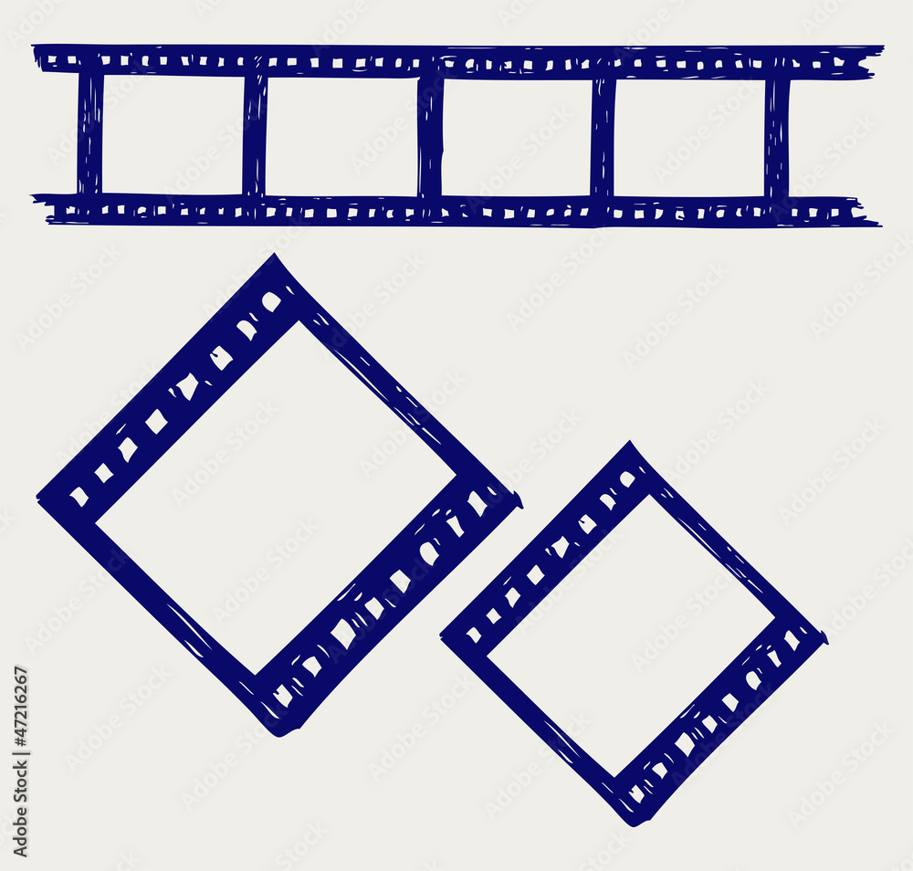 Film reel. Doodle style