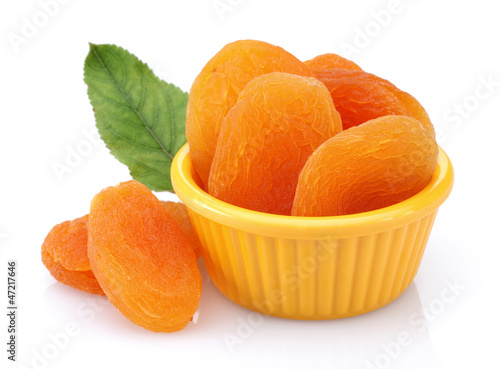 Dried Apricot in a bowl photo