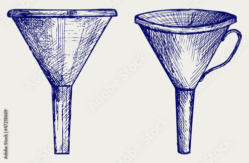 Funnel. Doodle style