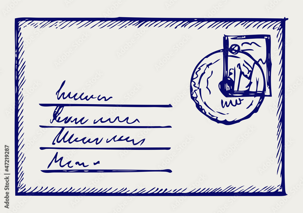 Obraz premium Sketch envelope