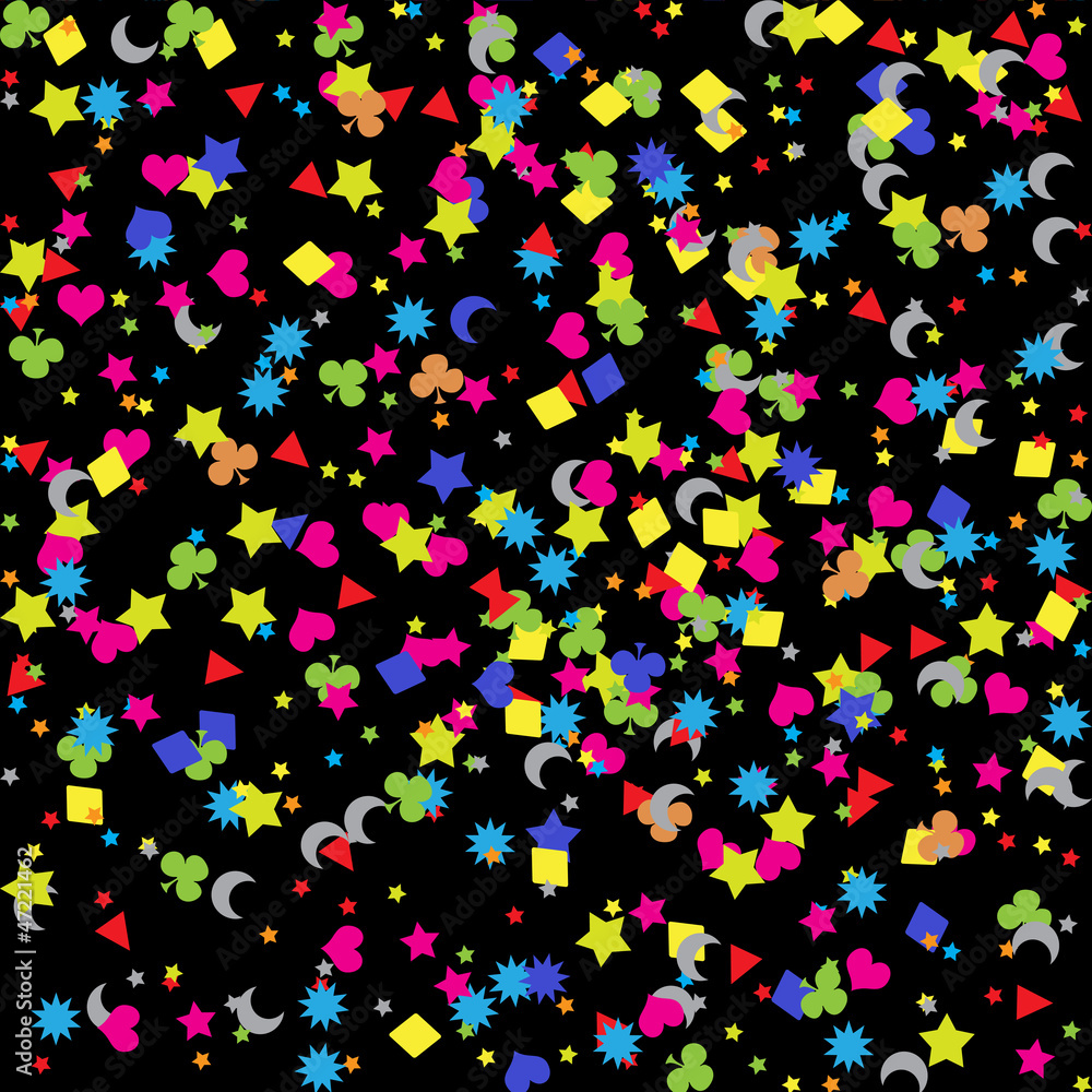 Confetti, New Year's celebration - background Confetti, New Year's celebration - background