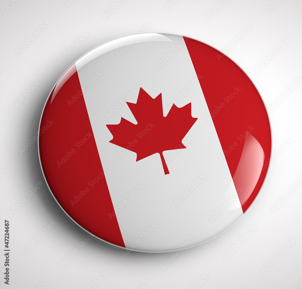 Obraz premium Canada Flag button