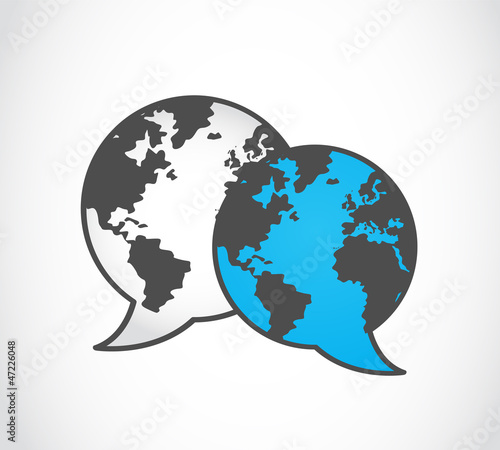 global social media concept