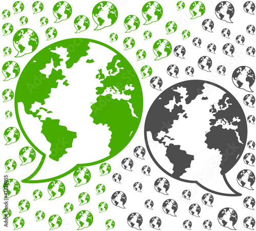 global environment communications vector background photo